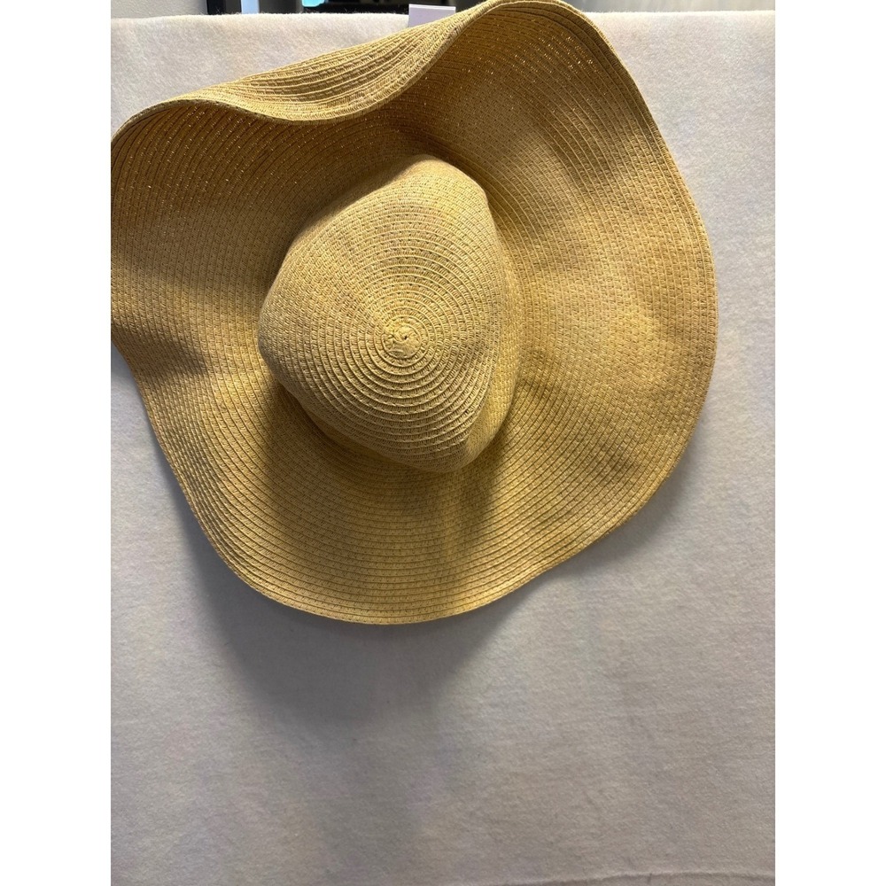 J Crew Womens One Size Floppy Sun Hat Wide Brim Straw Paper Beach Vacation